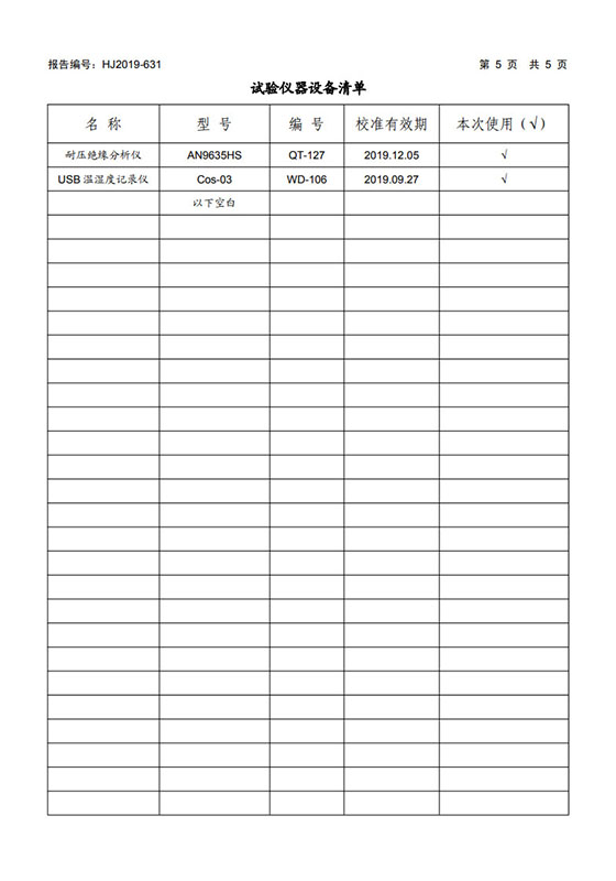 檢測報告